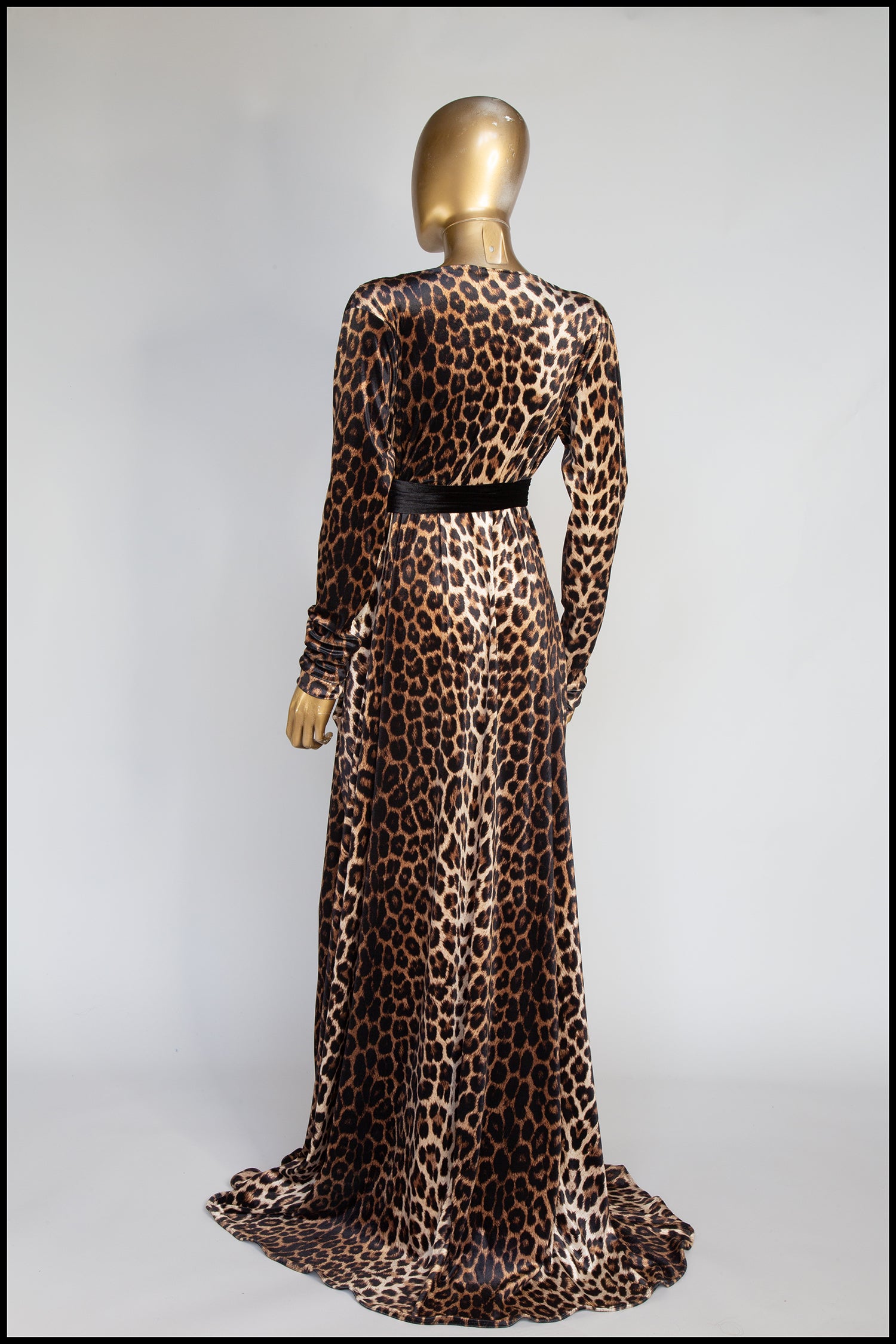 RESERVED Vampess - Leopard Print Velvet Gown