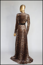 RESERVED Vampess - Leopard Print Velvet Gown
