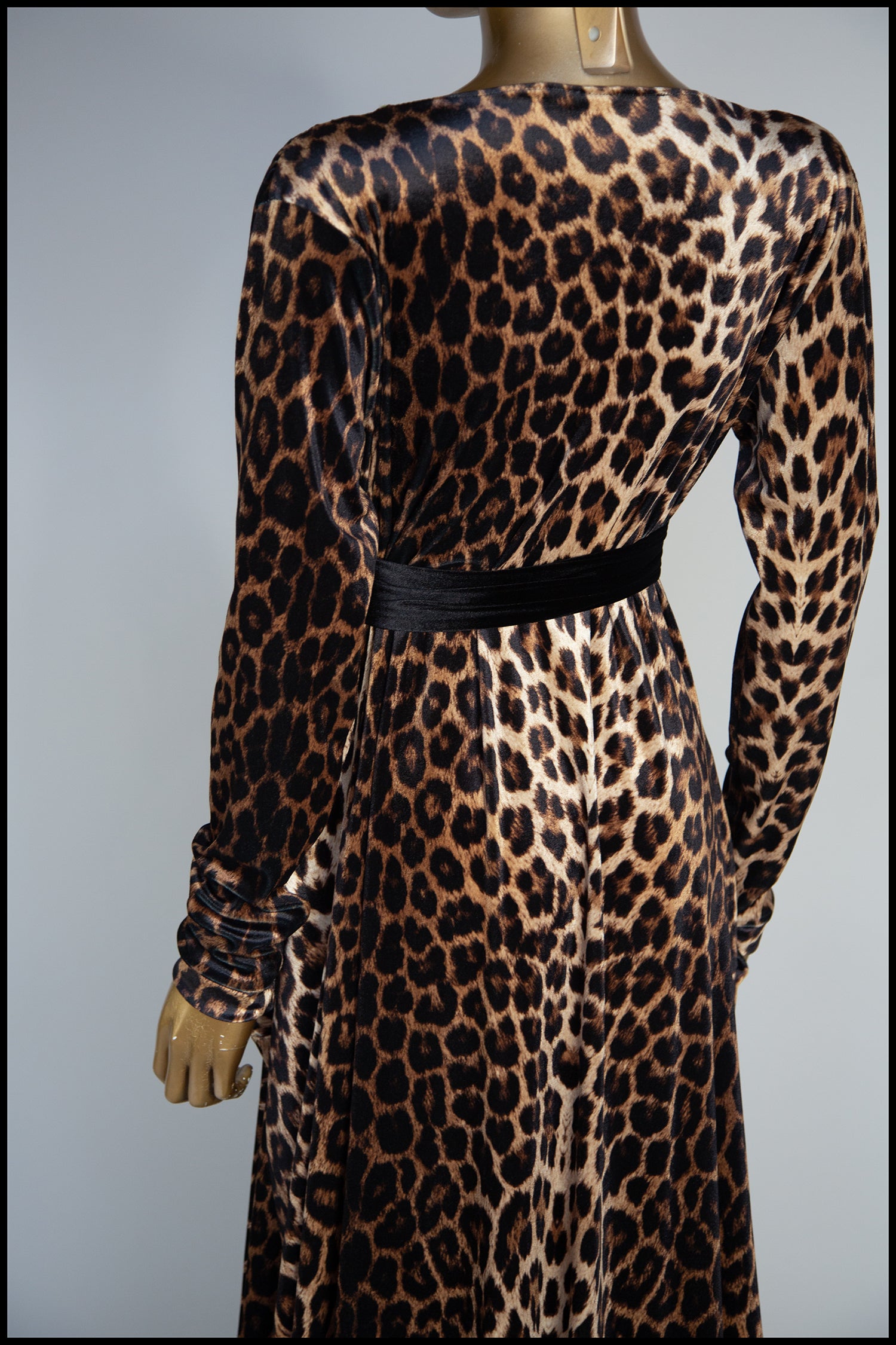 RESERVED Vampess - Leopard Print Velvet Gown