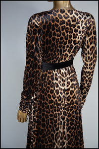 RESERVED Vampess - Leopard Print Velvet Gown