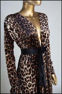 RESERVED Vampess - Leopard Print Velvet Gown