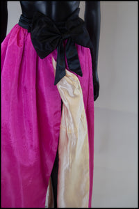 Vintage 1980s Pink Taffeta Over Skirt