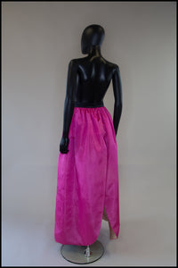 Vintage 1980s Pink Taffeta Over Skirt