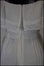 Vintage 1970s White Voile Maxi Dress