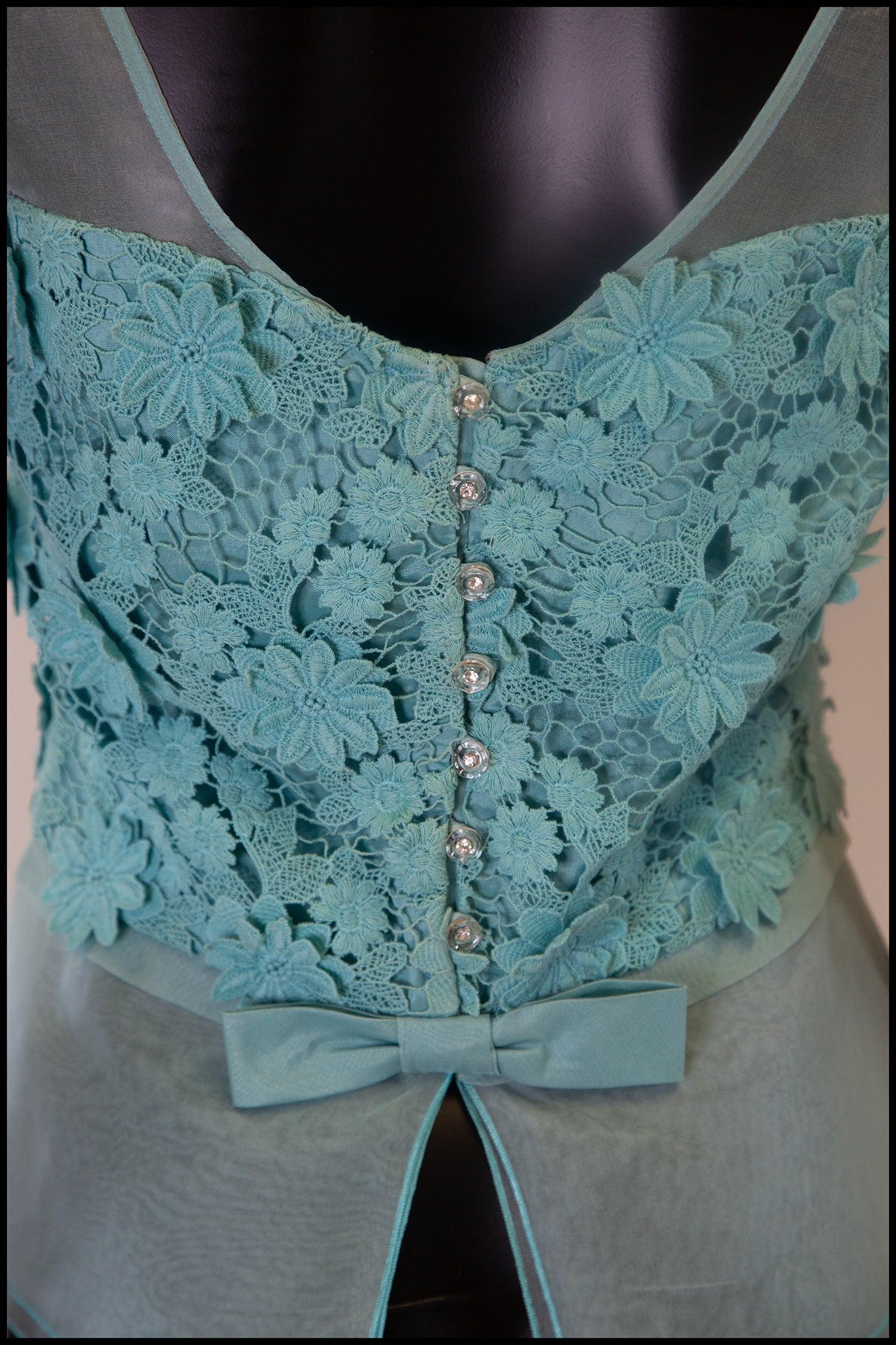 Vintage 1950s Blue Lace Top