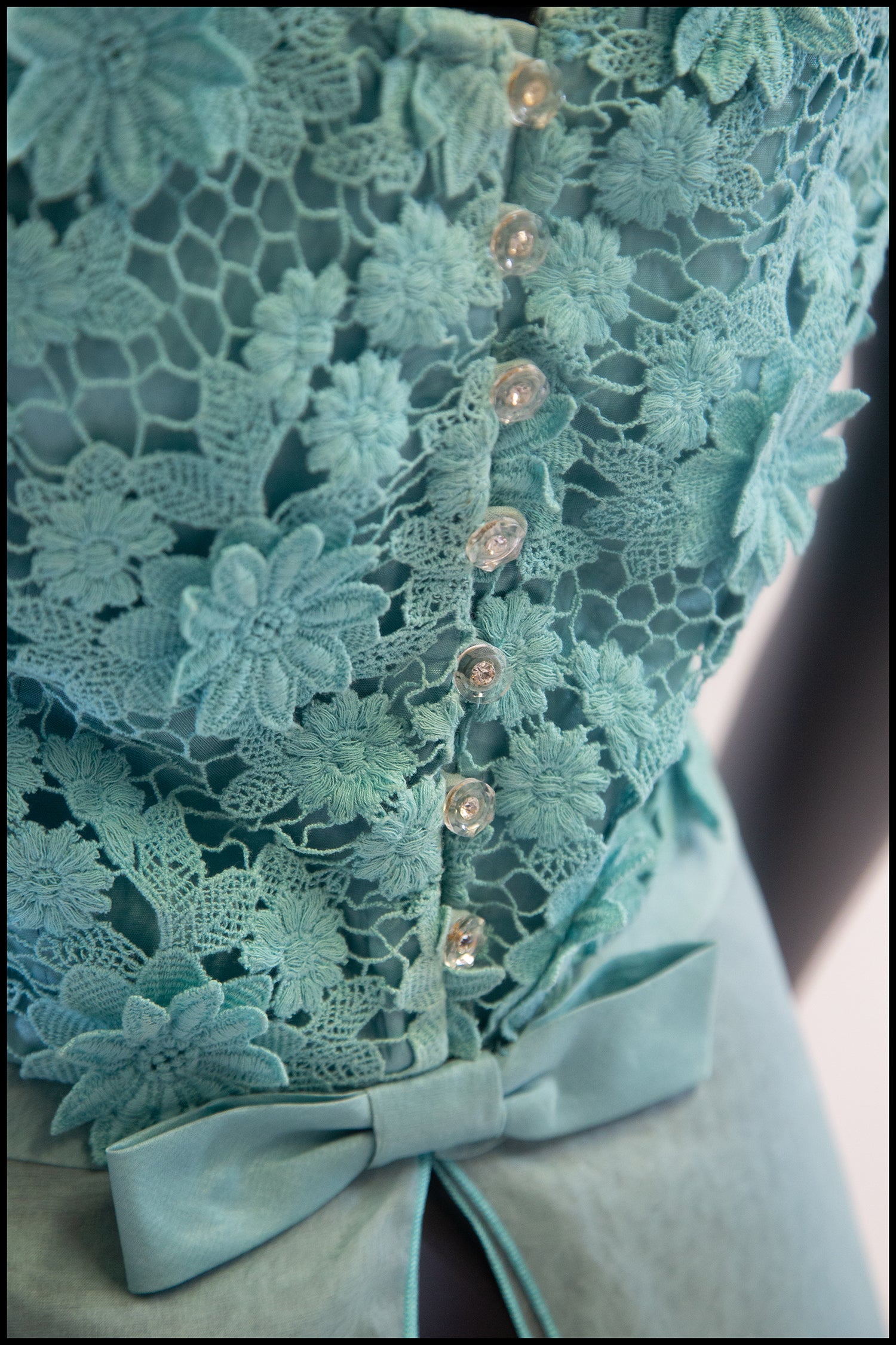 Vintage 1950s Blue Lace Top