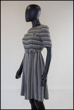 Vintage 1930s Grey Art Deco Wool Dress