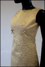 Vintage 1960s Gold Lamé Mini Dress