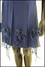 Vintage 1960s Blue Silk Cocktail Dress