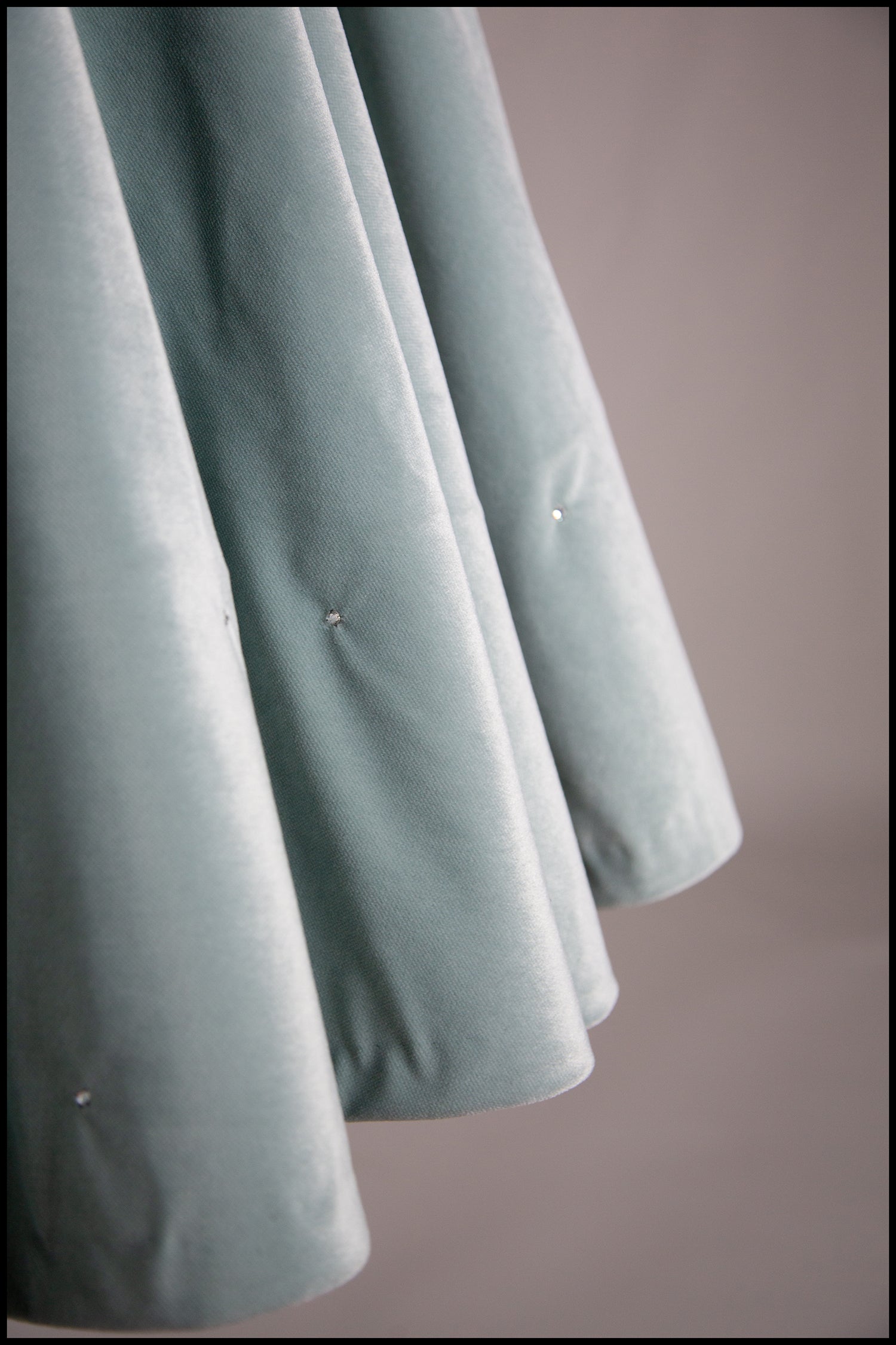 Blush Frost - Blue Velvet Bow Midi Dress ALEXANDRA-KING Blush Frost - Blue Velvet Bow Midi Dress ALEXANDRA-KING