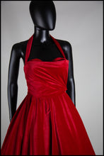 Crimson - Red Velvet Ballgown Dress