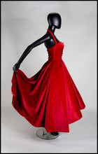 Crimson - Red Velvet Ballgown Dress