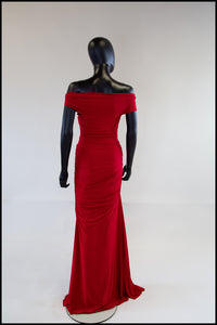 Red Jersey Hollywood Gown (sample)