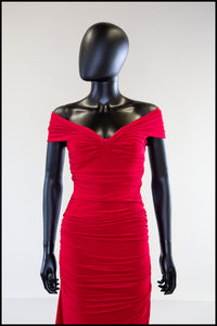 Red Jersey Hollywood Gown (sample)