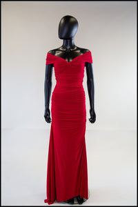 Red Jersey Hollywood Gown (sample)