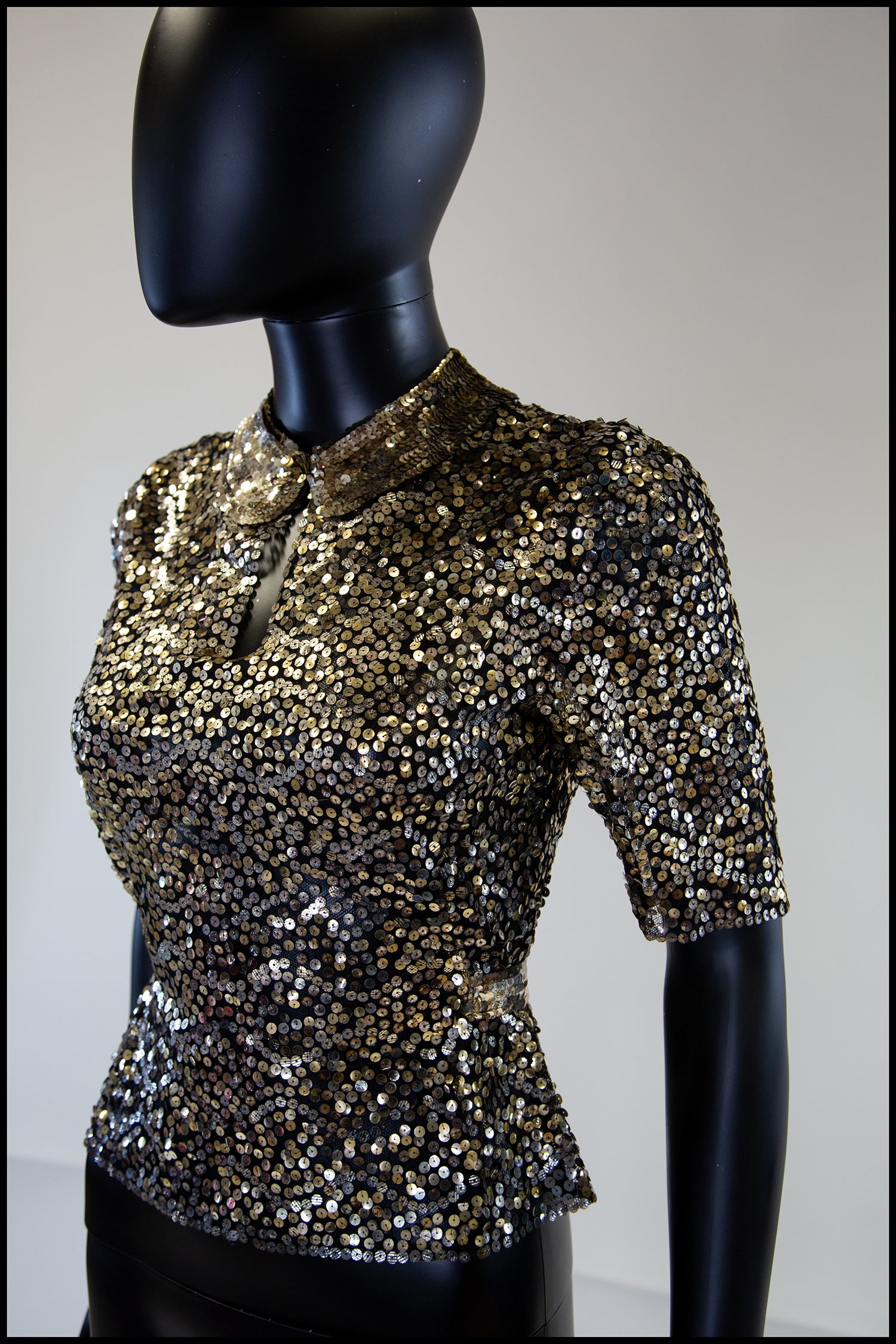 Vintage 1930s Gold Sequin Blouse