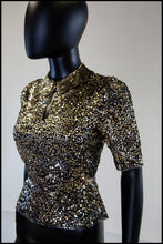 Vintage 1930s Gold Sequin Blouse