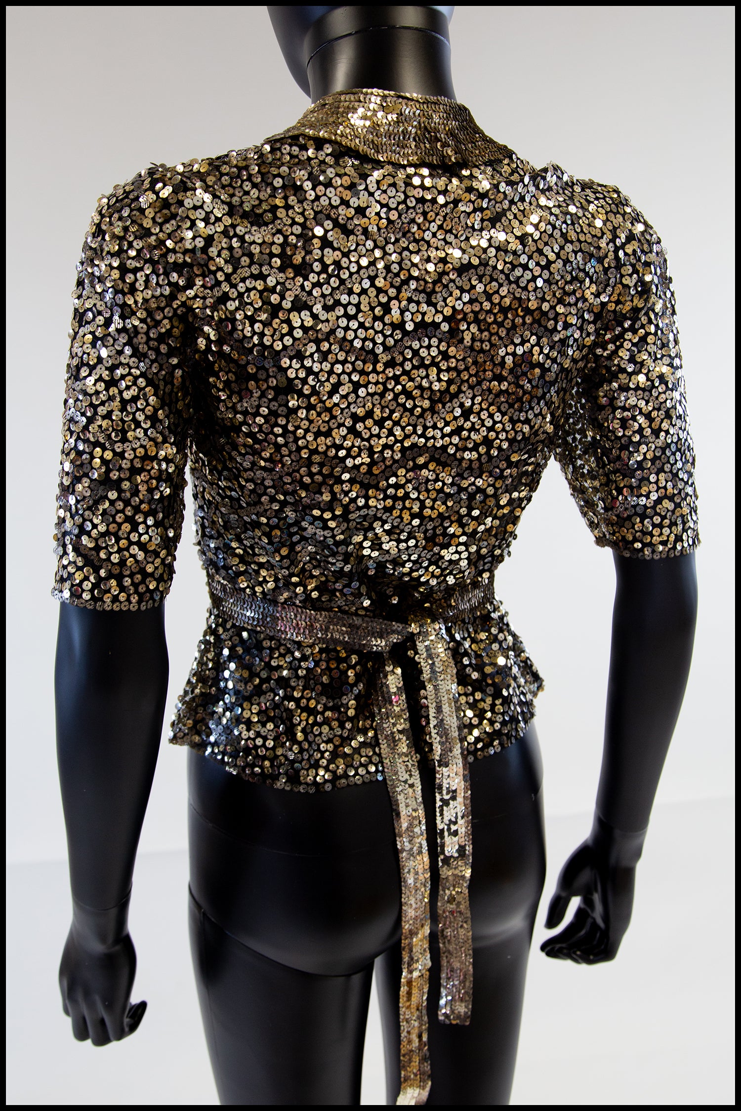 Vintage 1930s Gold Sequin Blouse