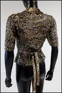 Vintage 1930s Gold Sequin Blouse