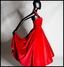 Crimson - Red Velvet Ballgown Dress