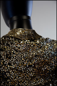 Vintage 1930s Gold Sequin Blouse