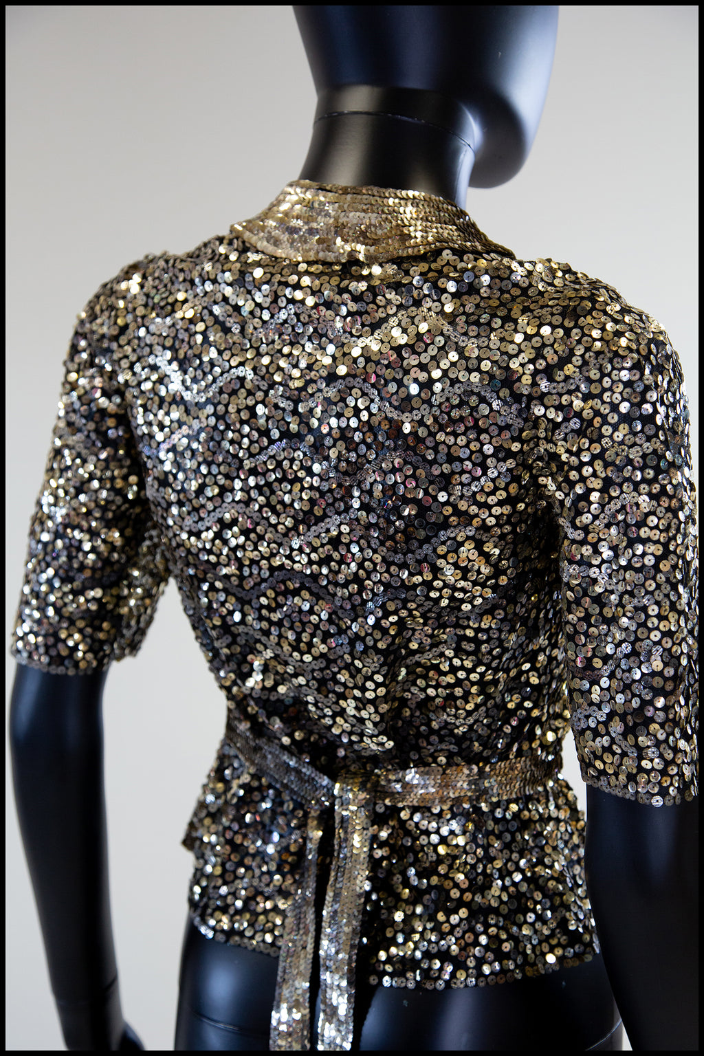 Vintage 1930s Gold Sequin Blouse