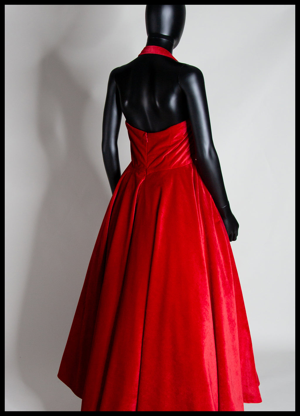 Crimson - Red Velvet Ballgown Dress