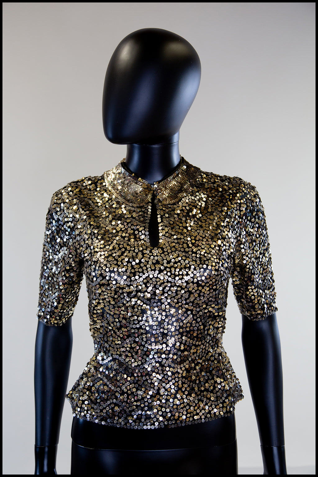 Vintage 1930s Gold Sequin Blouse