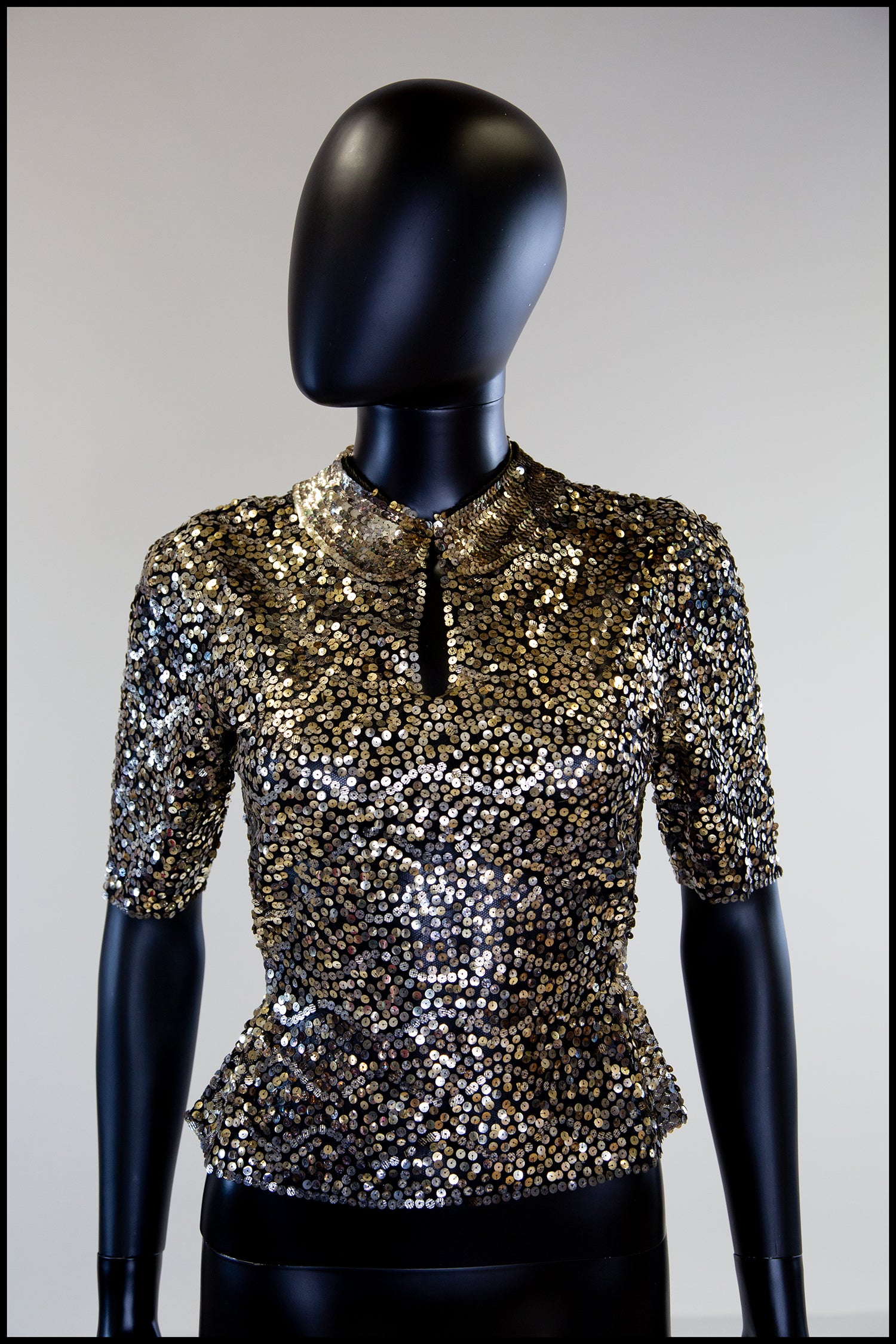 Vintage 1930s Gold Sequin Blouse