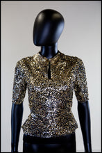 Vintage 1930s Gold Sequin Blouse