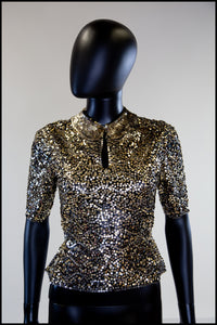 Vintage 1930s Gold Sequin Blouse