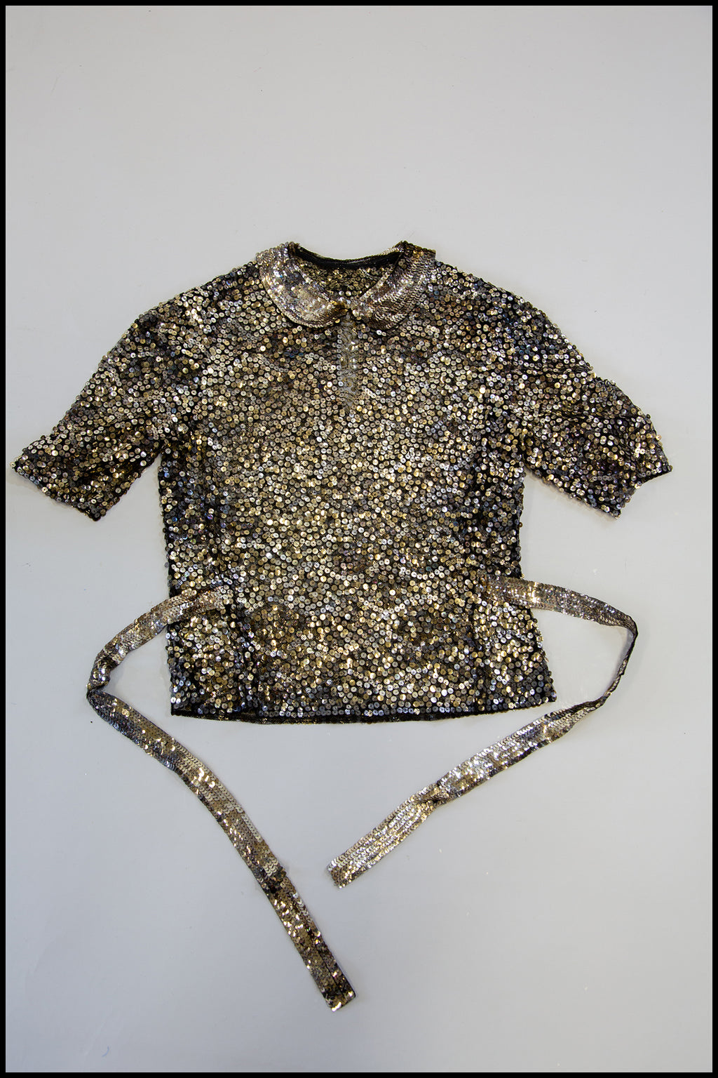Vintage 1930s Gold Sequin Blouse