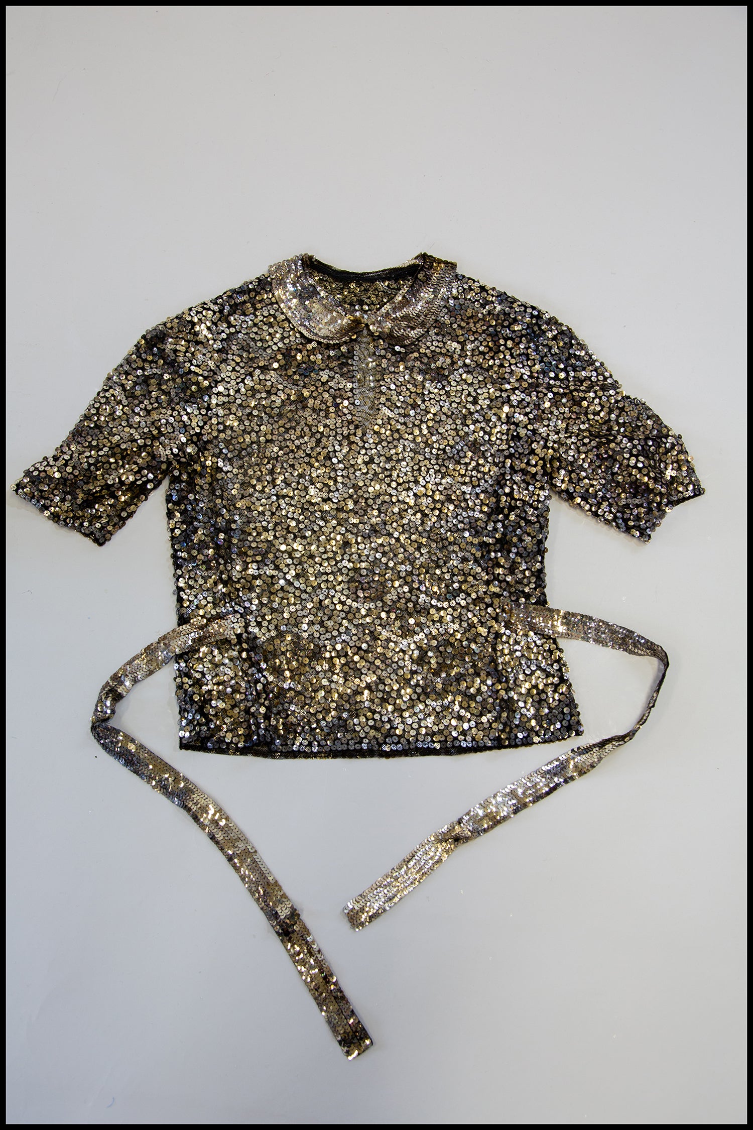 Vintage 1930s Gold Sequin Blouse