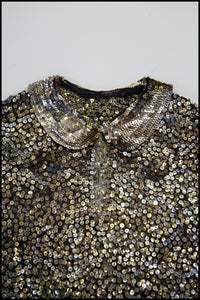 Vintage 1930s Gold Sequin Blouse