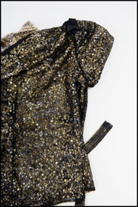 Vintage 1930s Gold Sequin Blouse