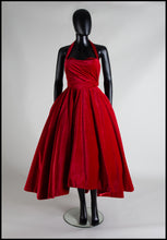 Crimson - Red Velvet Ballgown Dress