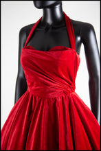 Crimson - Red Velvet Ballgown Dress