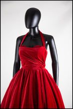Crimson - Red Velvet Ballgown Dress