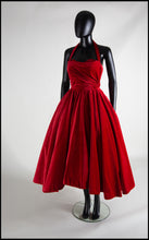 Crimson - Red Velvet Ballgown Dress