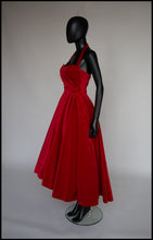 Crimson - Red Velvet Ballgown Dress