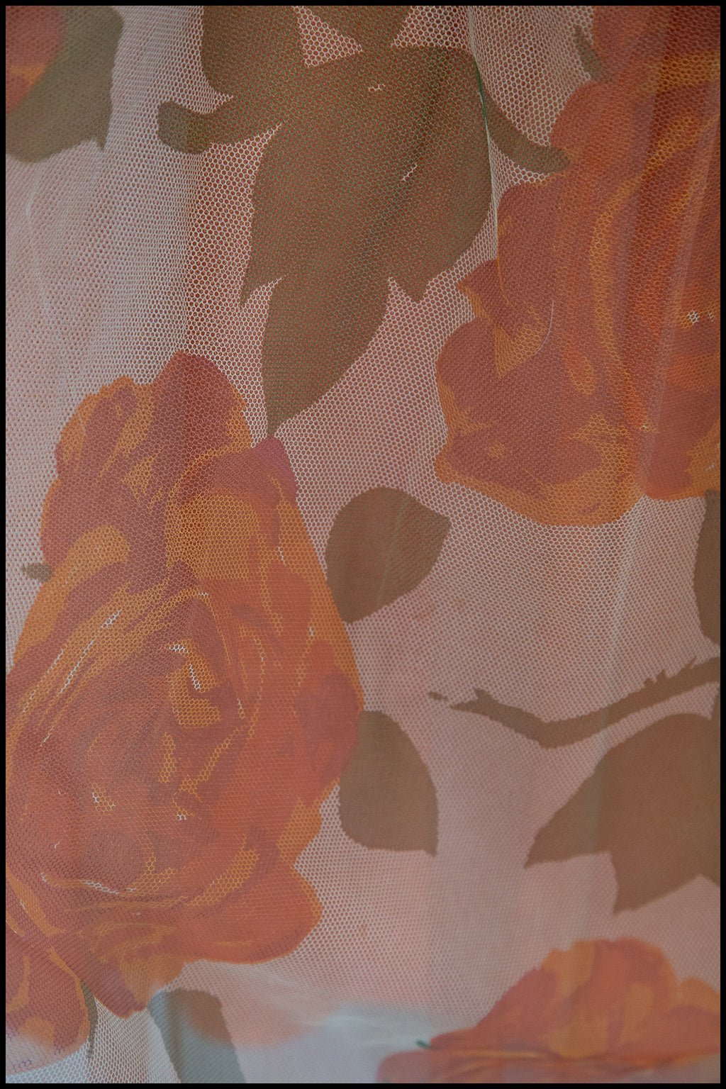 Vintage 1950s Autumn Rose Tulle Gown