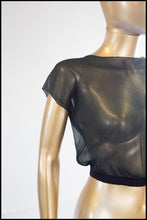 Vintage 1930s Black Silk Chiffon Ballet Top