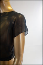 Vintage 1930s Black Silk Chiffon Ballet Top