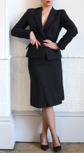 Vintage 1940s Grey Wool Skirt Suit