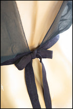 Vintage 1930s Black Silk Chiffon Ballet Top