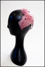 Vintage 1950s Pink Feather Hat