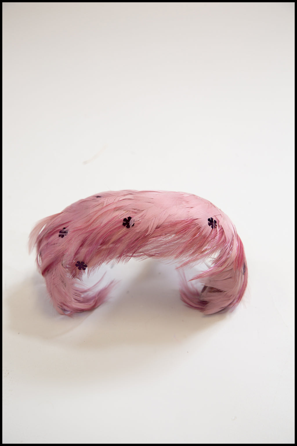 Vintage 1950s Pink Feather Hat