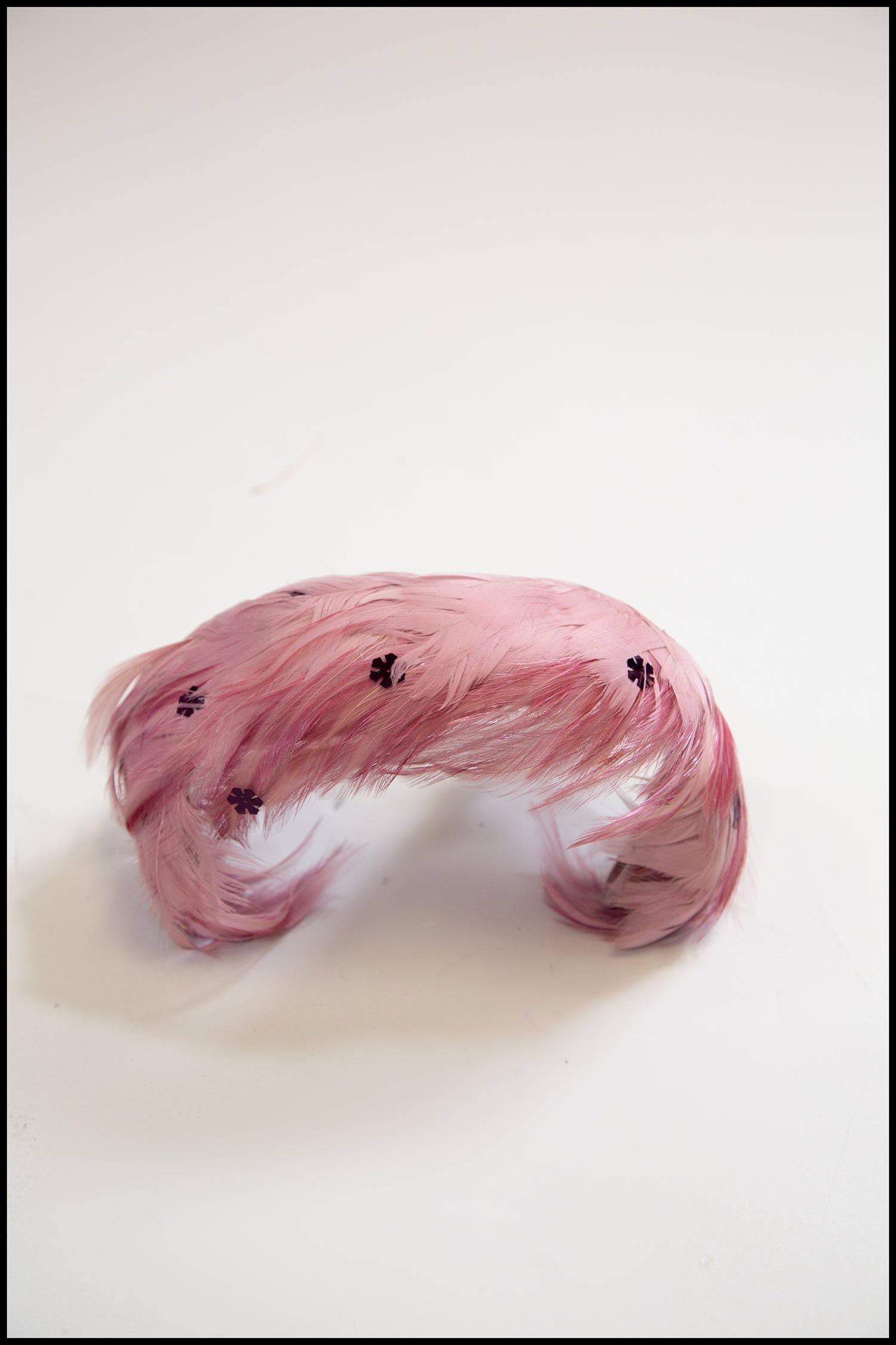 Vintage 1950s Pink Feather Hat