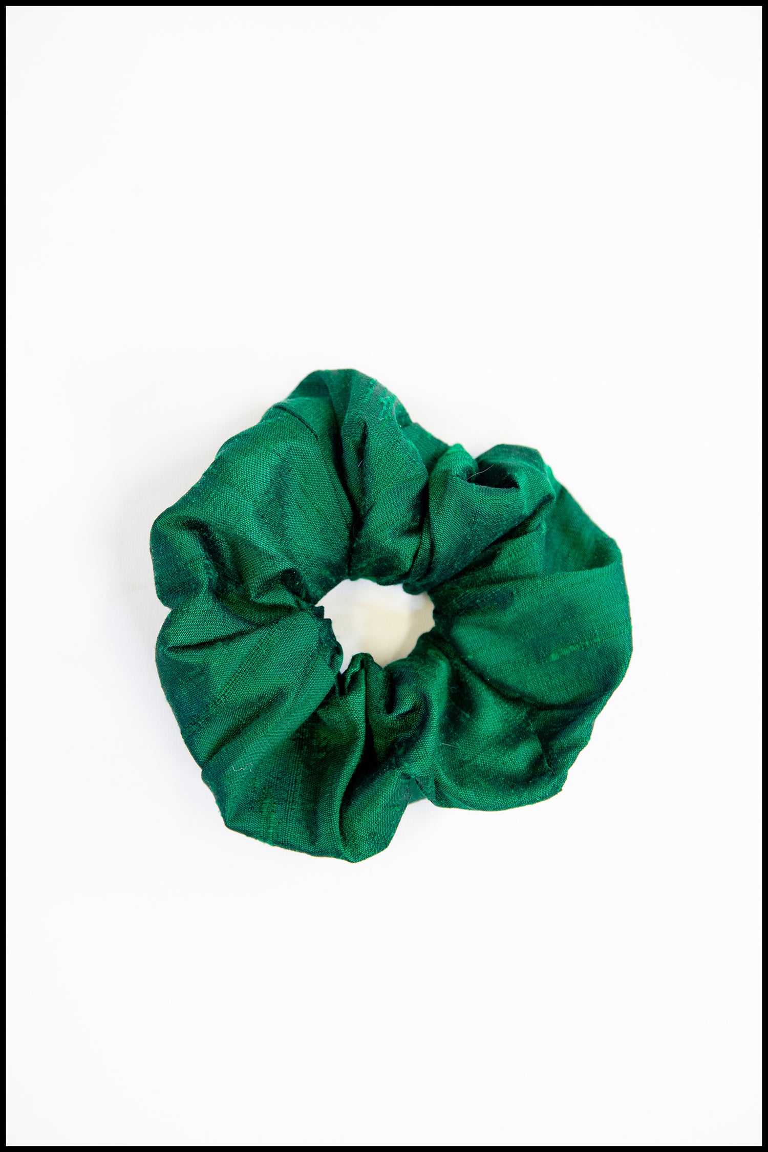 Emerald Green Silk Hair Tie