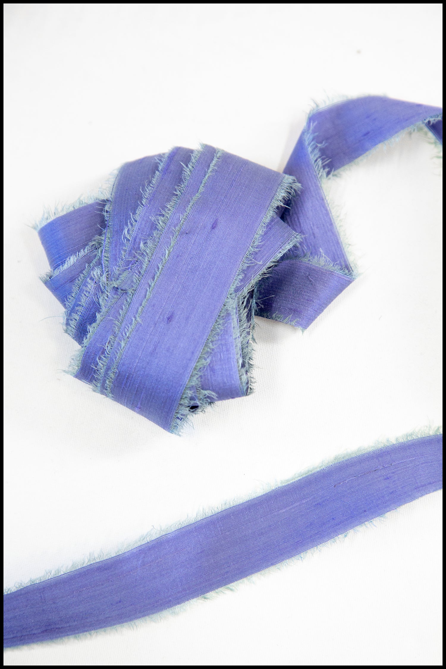 5m Dusky Blue Silk Ribbon 2.5cms